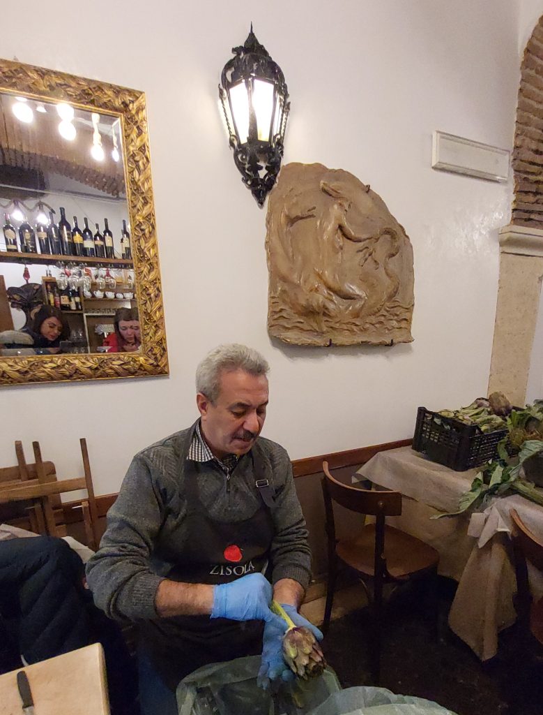 pulizia dei carciofi 